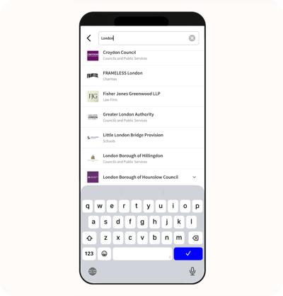If you’re looking for a specific business, tap the magnifying glass to search for it. part 2