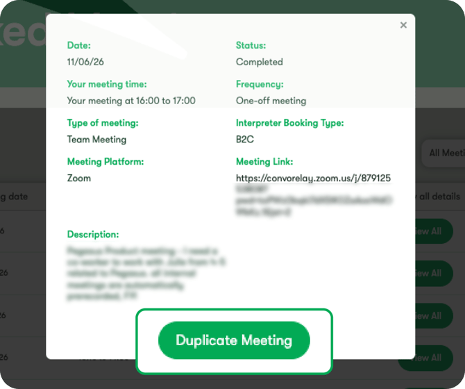 Pre-booked meeting 3