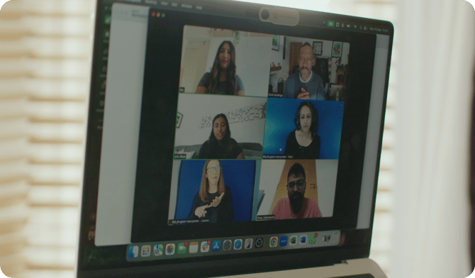 Two interpreters in the video conference